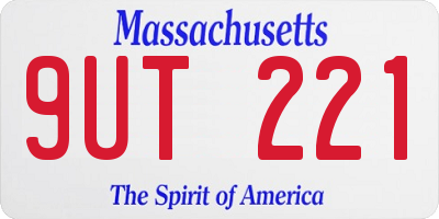 MA license plate 9UT221