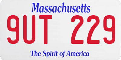 MA license plate 9UT229