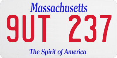 MA license plate 9UT237
