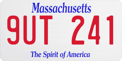 MA license plate 9UT241