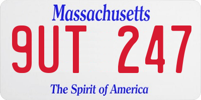 MA license plate 9UT247