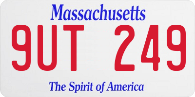 MA license plate 9UT249
