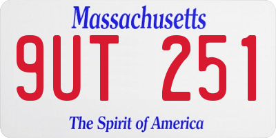 MA license plate 9UT251