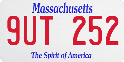 MA license plate 9UT252