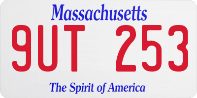MA license plate 9UT253