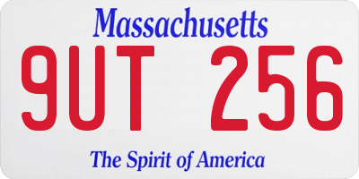 MA license plate 9UT256