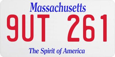MA license plate 9UT261
