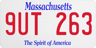 MA license plate 9UT263