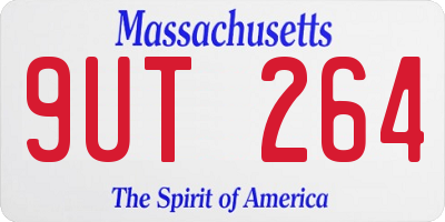 MA license plate 9UT264