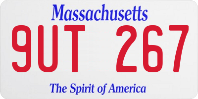 MA license plate 9UT267