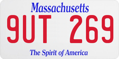 MA license plate 9UT269