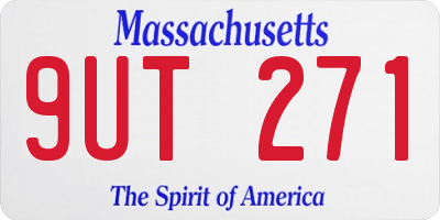 MA license plate 9UT271
