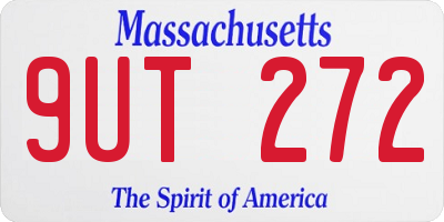 MA license plate 9UT272