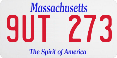 MA license plate 9UT273