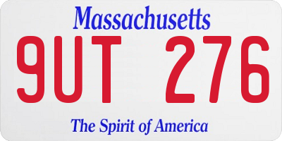 MA license plate 9UT276