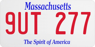 MA license plate 9UT277