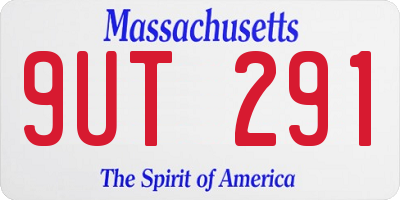 MA license plate 9UT291