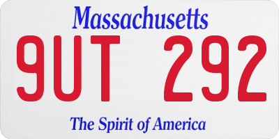 MA license plate 9UT292