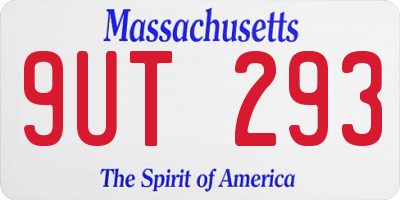 MA license plate 9UT293