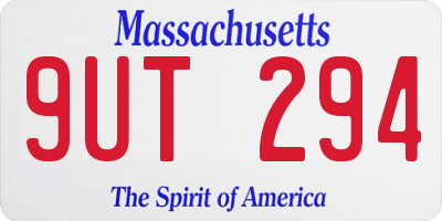 MA license plate 9UT294