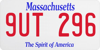 MA license plate 9UT296