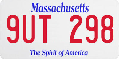 MA license plate 9UT298