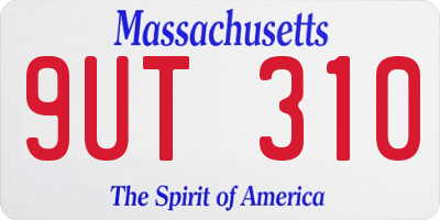 MA license plate 9UT310