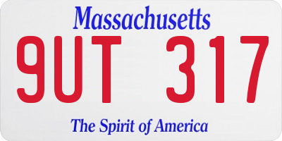 MA license plate 9UT317