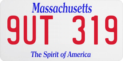 MA license plate 9UT319