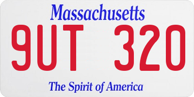 MA license plate 9UT320