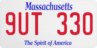 MA license plate 9UT330