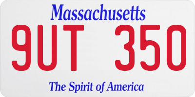 MA license plate 9UT350