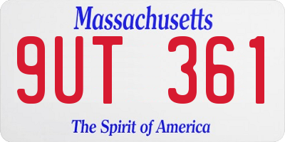 MA license plate 9UT361
