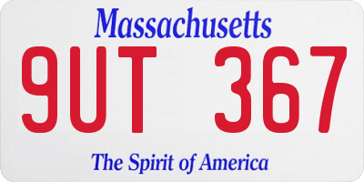 MA license plate 9UT367