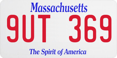 MA license plate 9UT369