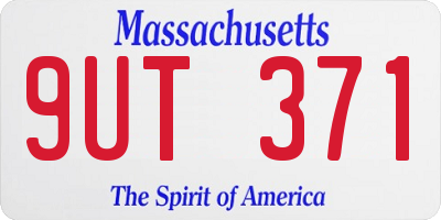 MA license plate 9UT371