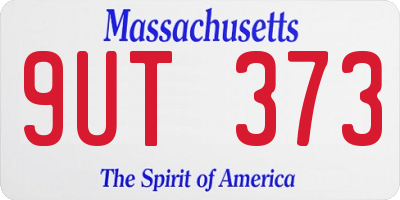 MA license plate 9UT373