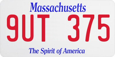 MA license plate 9UT375