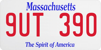 MA license plate 9UT390