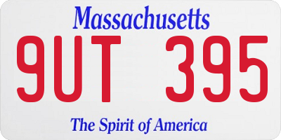MA license plate 9UT395