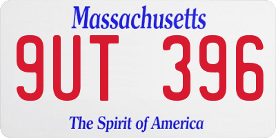 MA license plate 9UT396