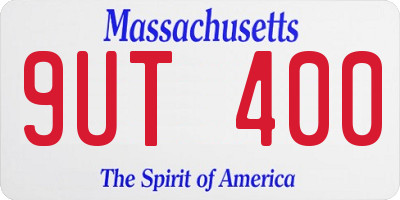 MA license plate 9UT400