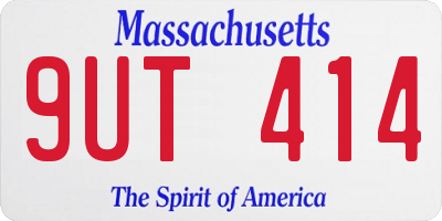 MA license plate 9UT414