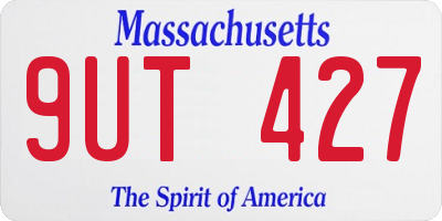 MA license plate 9UT427
