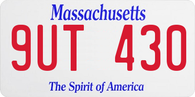 MA license plate 9UT430