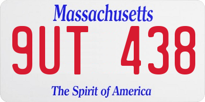 MA license plate 9UT438