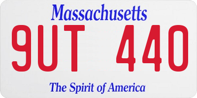 MA license plate 9UT440