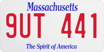 MA license plate 9UT441
