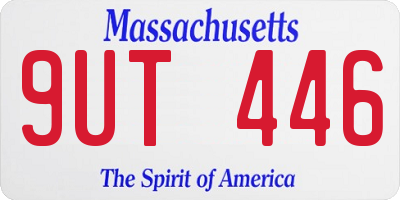 MA license plate 9UT446