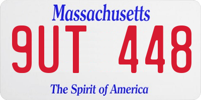 MA license plate 9UT448